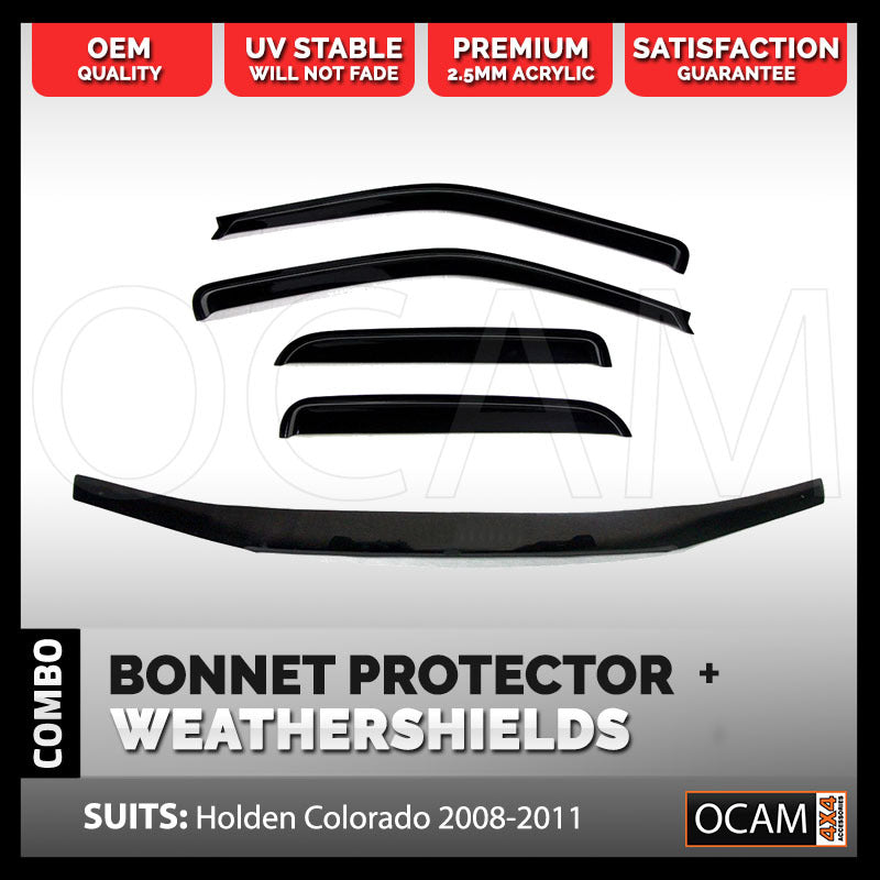 Bonnet Protector, Weathershields For Holden Colorado RC 2008-2011 Visors – additional photo