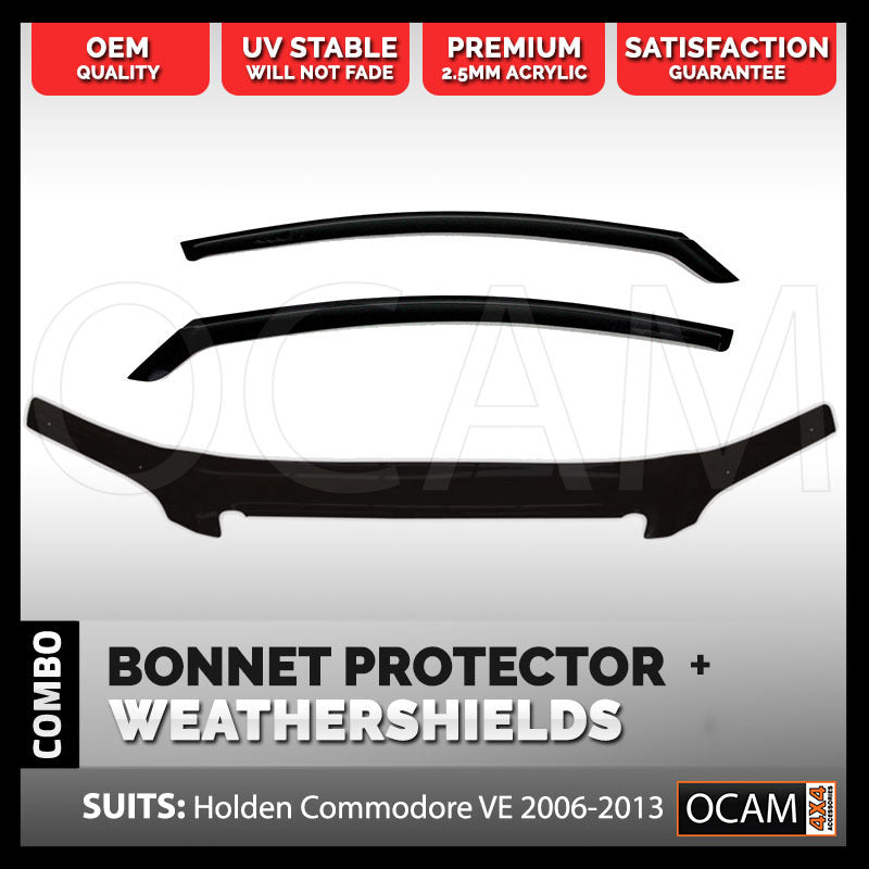 Bonnet Protector, Weathershields For Holden VE Commodore 2006-13 Tinted Guard – additional photo