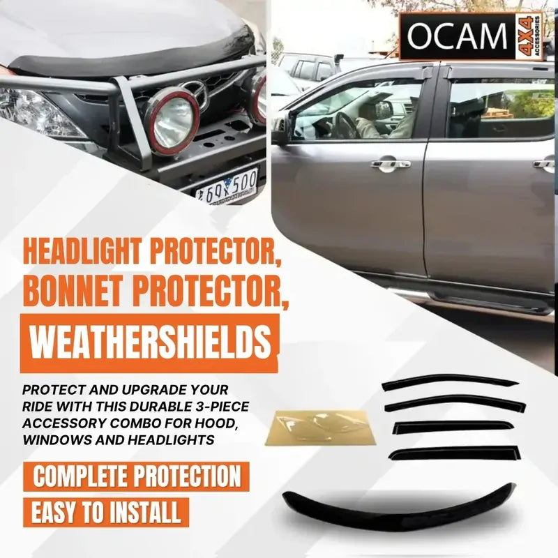 OCAM Premium Bonnet, Headlight Protectors, Visors for Mazda BT50 11/2011-08/2020 BT-50 – additional photo