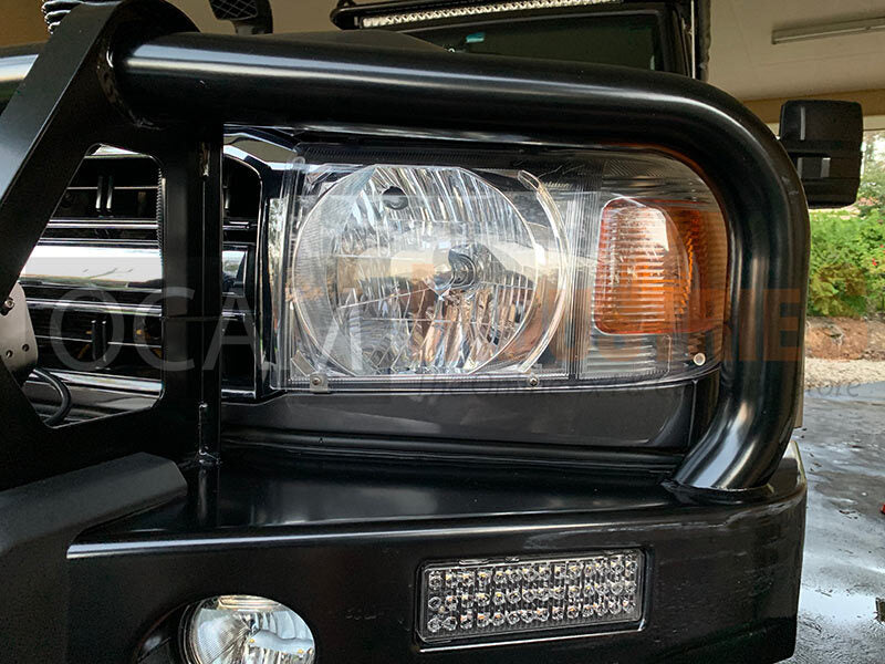 Bonnet & Headlight Protectors & Weathershields 2pc For Toyota Landcruiser 70 76 78 Series, 2017-10/2023