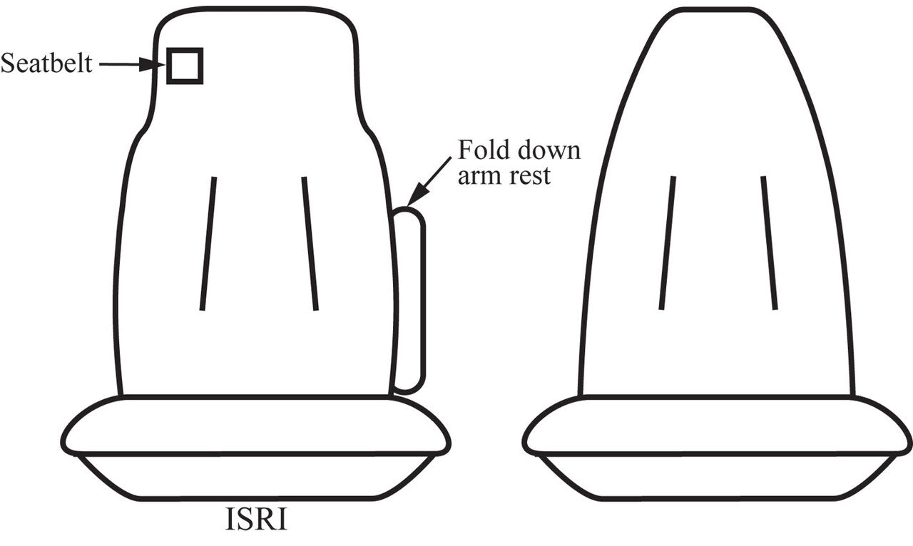 Truck Canvas Front Charcoal Seat Covers - Suits Mitsubishi Shogun 2019 - On – additional photo 2