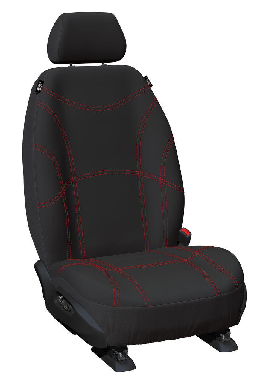 Getaway Neoprene Front Black - Red Stitch Seat Covers Suits Atto 3 2021-On – additional photo