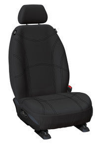 Getaway Neoprene Front Black - Black Stitch Custom Car Seat Covers Suits Amarok NF 2022 Onwards – additional photo