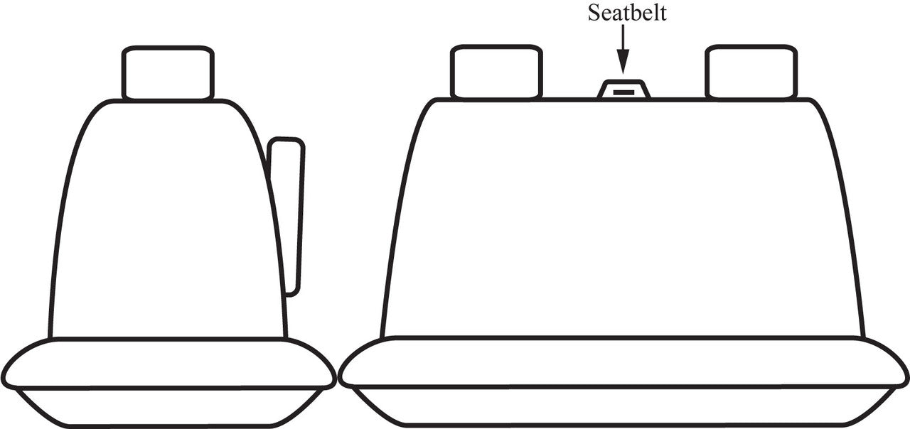 Getaway Neoprene Front Black - Silver Stitch Seat Covers Suits Express Trafic – additional photo