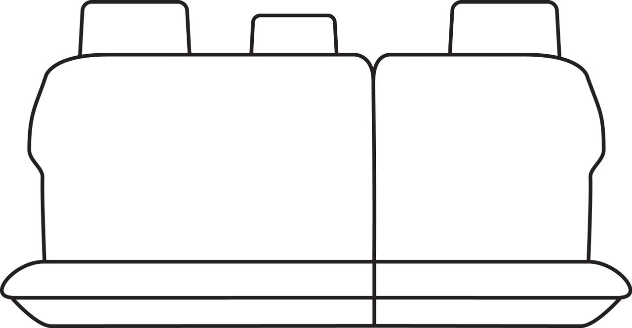 Super Tough Canvas Rear Black Seat Covers Suits Landcruiser 300 Series – additional photo 2