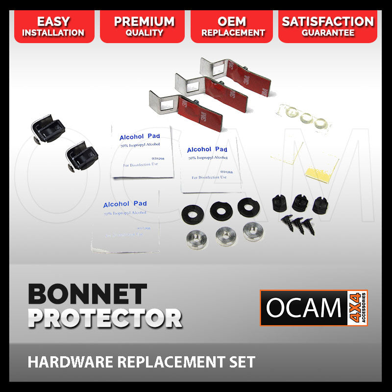 Replacement Bonnet Protector Clips for Toyota Landcruiser 80 Series, Hardware Kit – additional photo