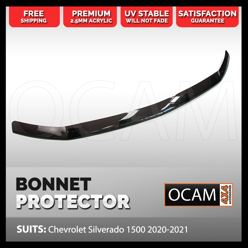 Bonnet Protector for Chevrolet Silverado 1500 2020-2021 Tinted Guard – additional photo