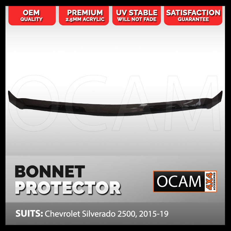 Bonnet Protector for GM Chevrolet Silverado 2500 2015-2019 Tinted Guard – additional photo