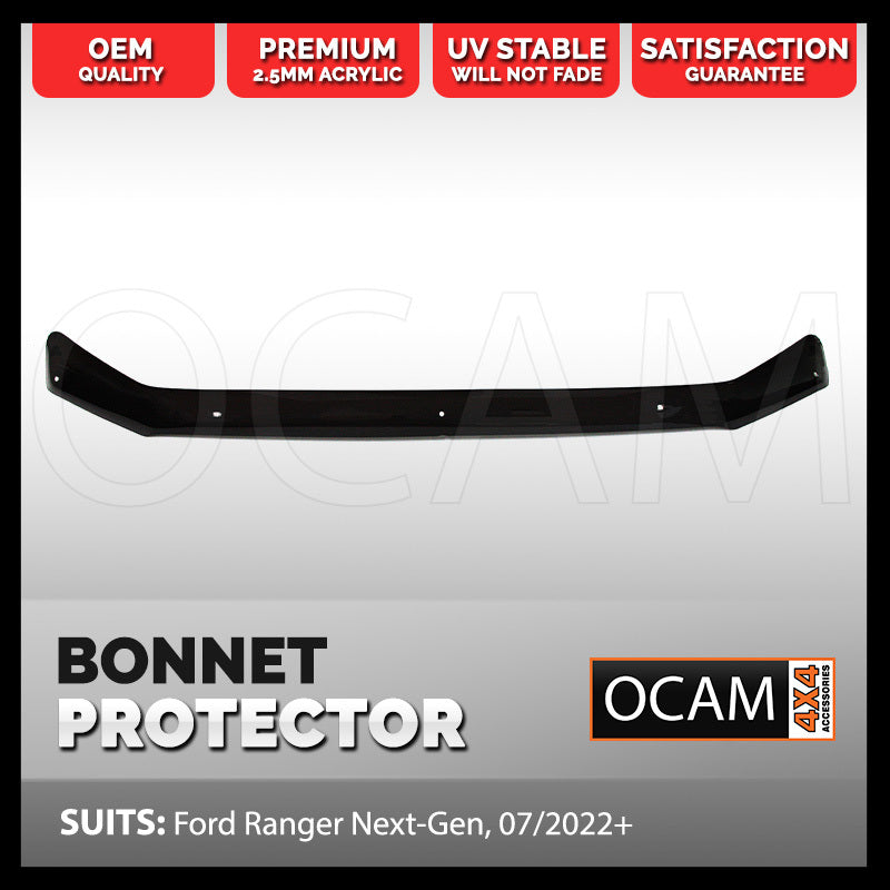 Bonnet Protector for Ford Ranger Next-Gen 7/2022-On Tinted Guard – additional photo