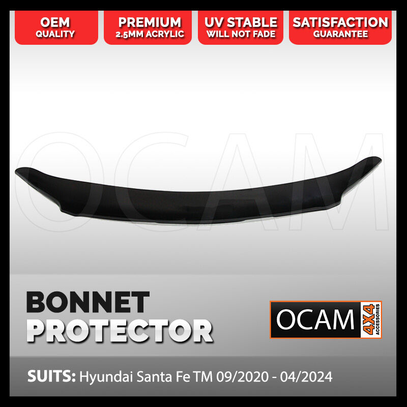 Bonnet Protector for Hyundai Santa Fe TM 09/2020 to 04/2024 Tinted Guard – additional photo