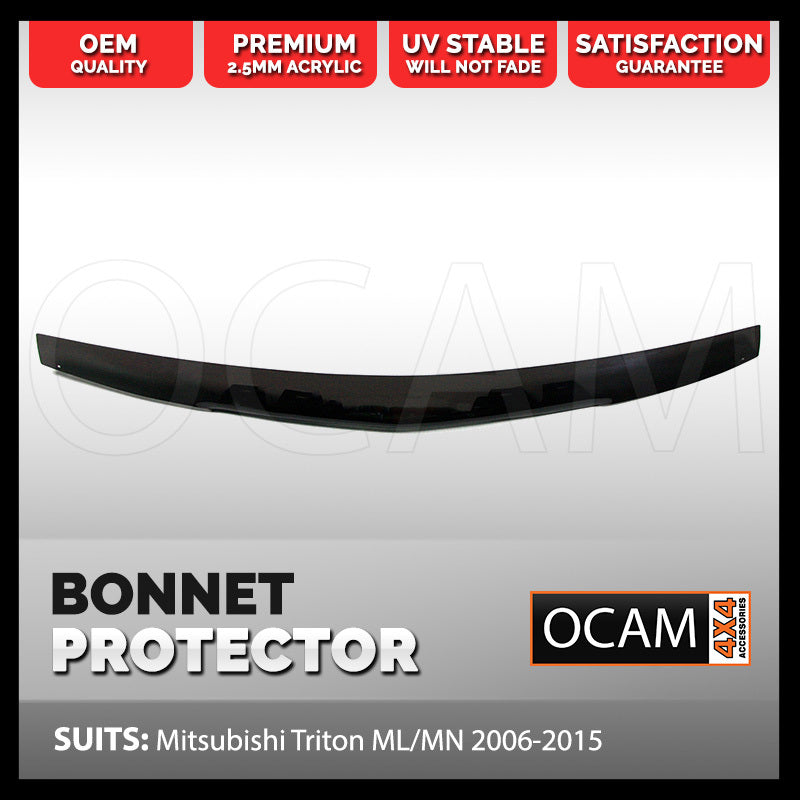 Bonnet Protector for Mitsubishi Triton ML MN 2006-04/2015 Tinted Guard – additional photo