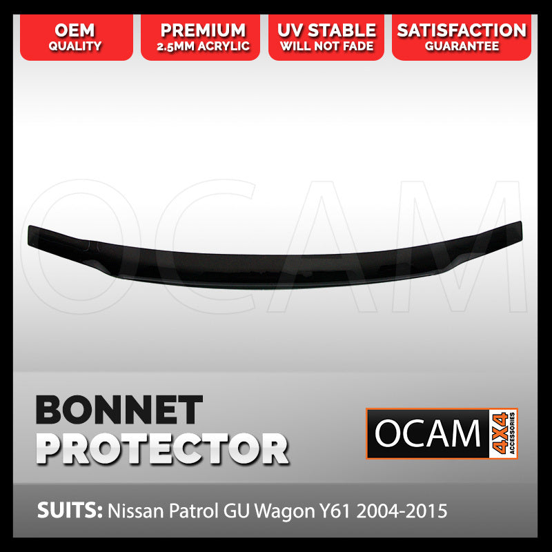 Bonnet Protector for Nissan Patrol GU Wagon Y61 2004-2015 Tinted Guard – additional photo