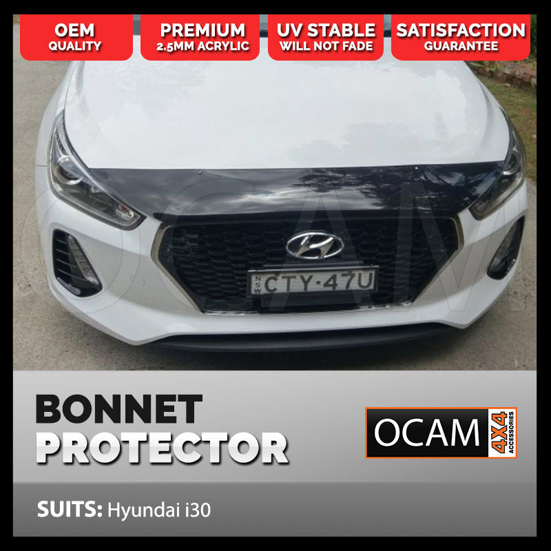 Bonnet Protector For Hyundai i30 2017-07/2020 Tinted Guard – additional photo