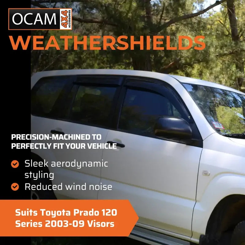 Bonnet Protector, Weathershields For Toyota Prado 120 Series 2003-09 Weathershields – additional photo