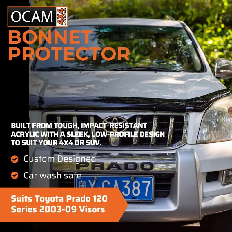 Bonnet Protector, Weathershields For Toyota Prado 120 Series 2003-09 Weathershields – additional photo