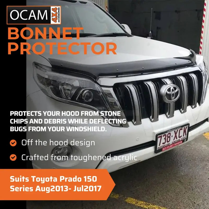 Bonnet Protector, Weathershields For Toyota Prado 150 Series Aug2013- Jul2017 – additional photo