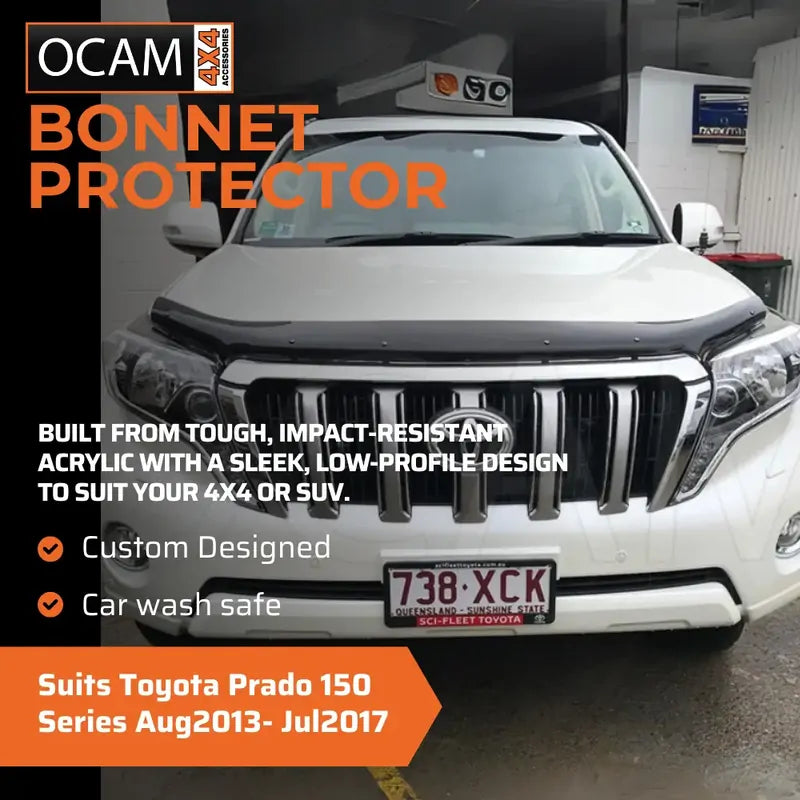 Bonnet Protector, Weathershields For Toyota Prado 150 Series Aug2013- Jul2017 – additional photo