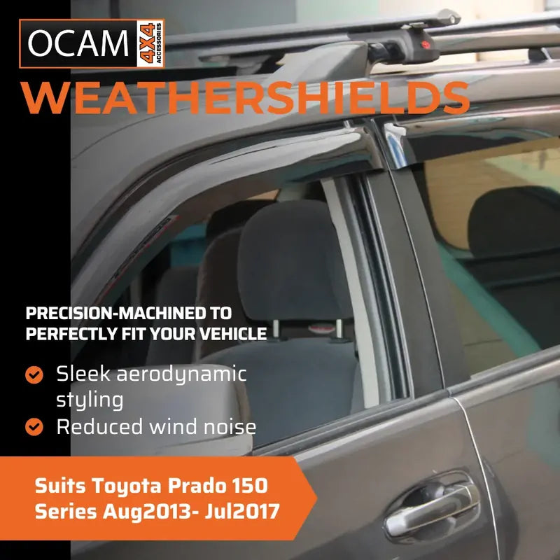 Bonnet Protector, Weathershields For Toyota Prado 150 Series Aug2013- Jul2017 – additional photo