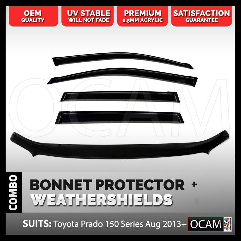 Bonnet Protector, Weathershields For Toyota Prado 150 Series Aug2013- Jul2017 – additional photo
