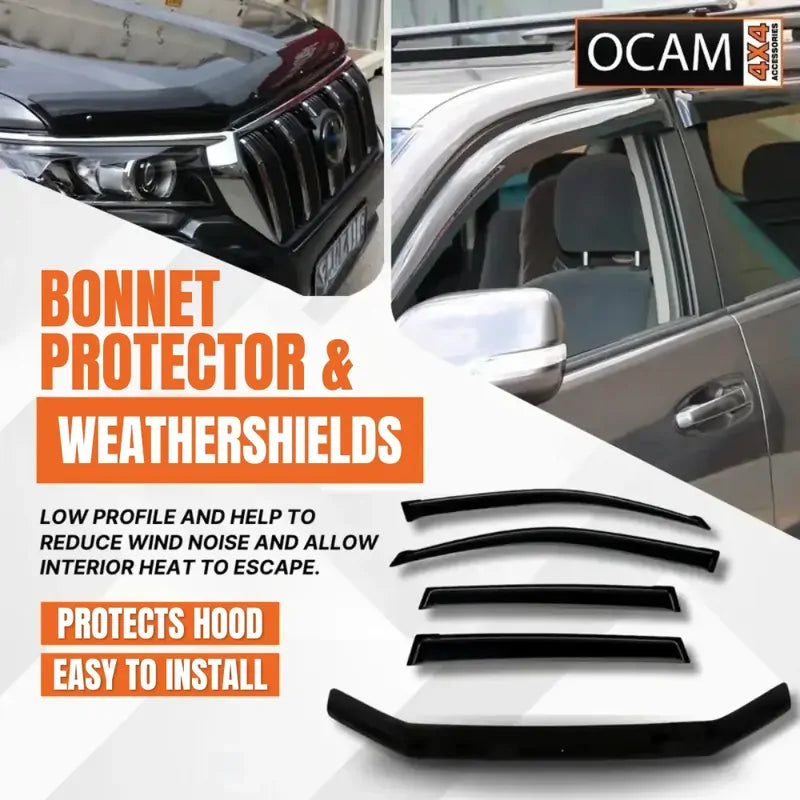 Bonnet Protector Weathershields for Toyota Prado 150 Series 09/2017-2023 – additional photo