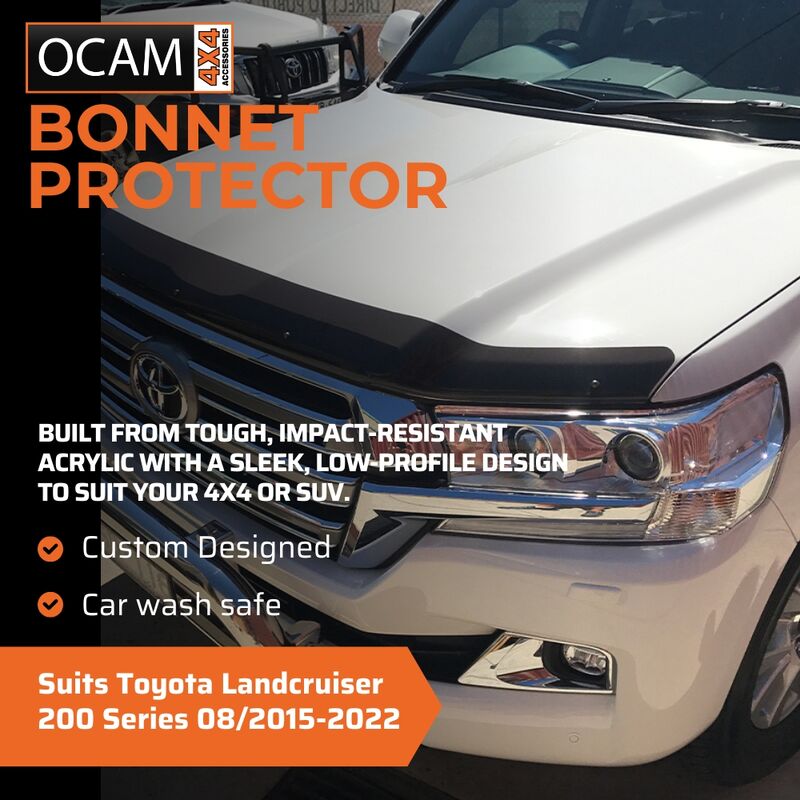 Bonnet Protector Weathershields For Toyota Landcruiser 200 Series 08/2015-2022 – additional photo