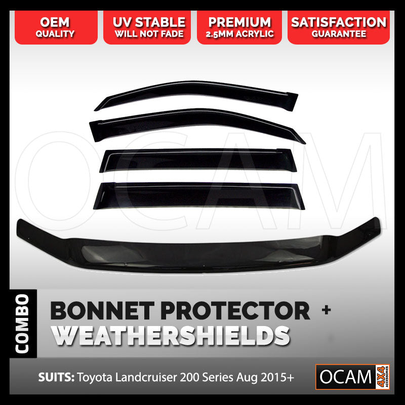 Bonnet Protector Weathershields For Toyota Landcruiser 200 Series 08/2015-2022 – additional photo