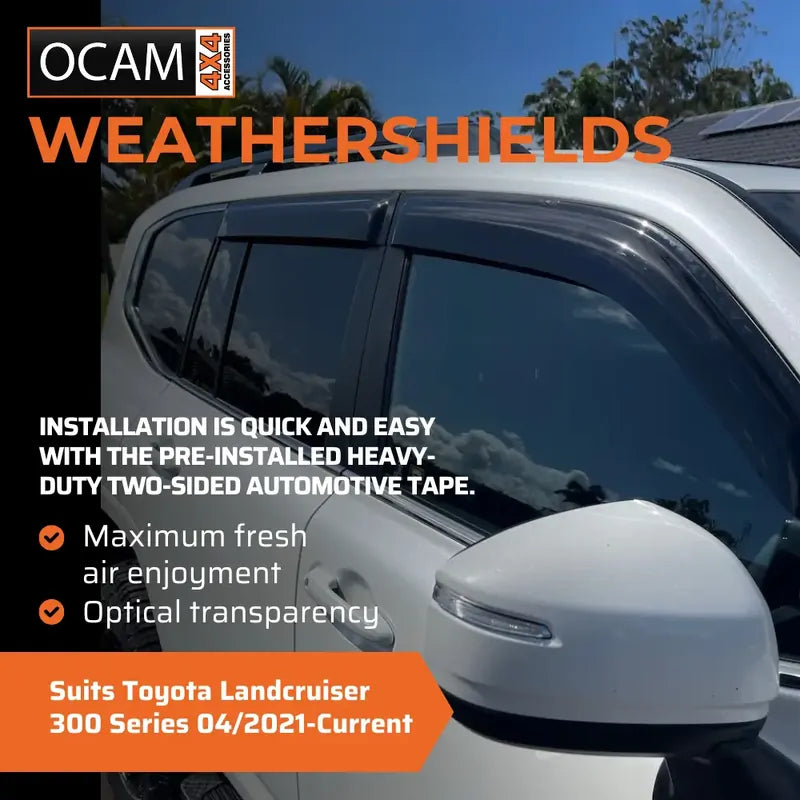 Bonnet Protector Weathershields For Toyota Landcruiser 300 Series 04/2021-Current – additional photo