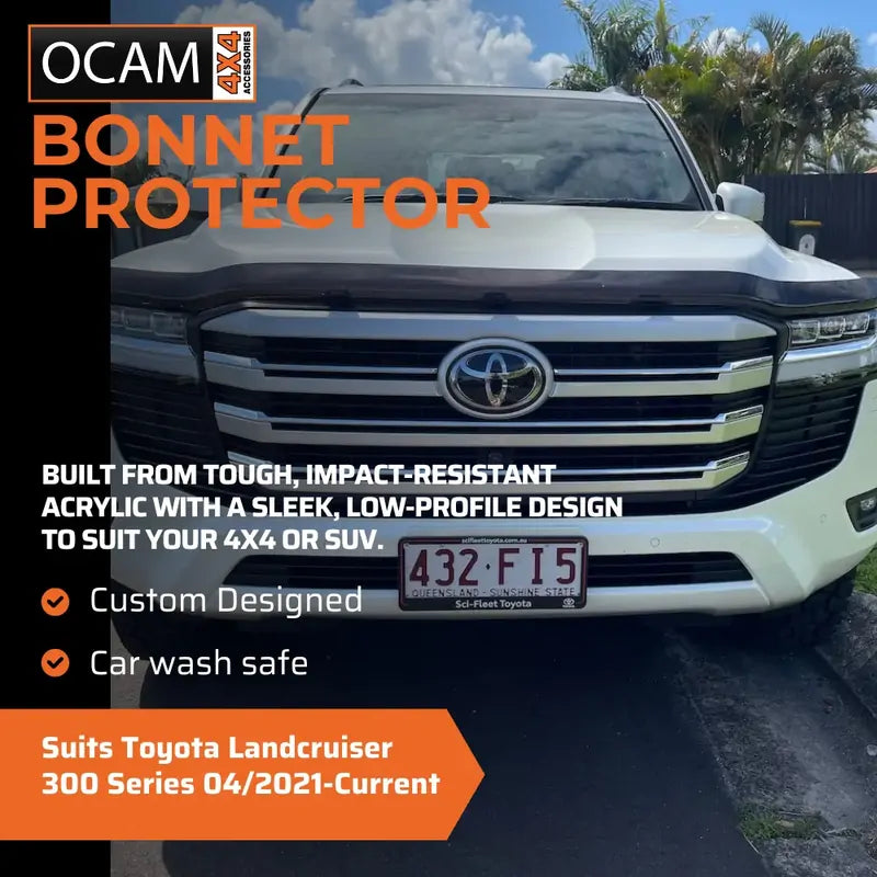 Bonnet Protector Weathershields For Toyota Landcruiser 300 Series 04/2021-Current – additional photo