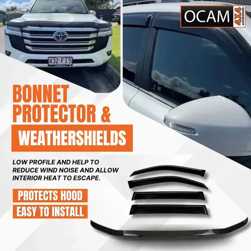 Bonnet Protector Weathershields For Toyota Landcruiser 300 Series 04/2021-Current – additional photo