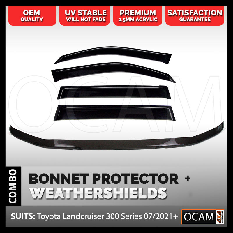 Bonnet Protector Weathershields For Toyota Landcruiser 300 Series 04/2021-Current – additional photo