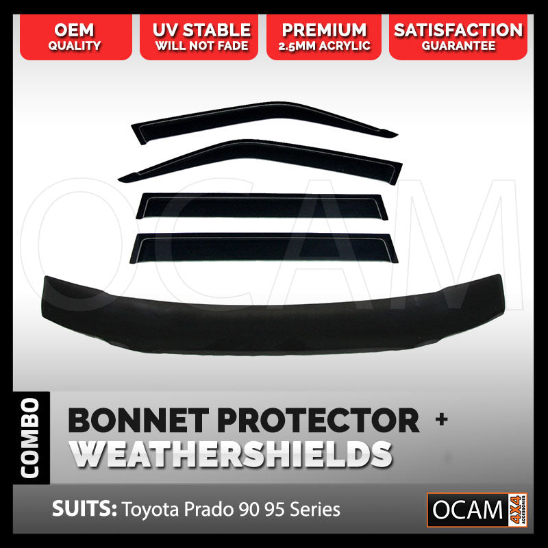 Bonnet Protector, Weathershields For Toyota Prado 90 Series Visors – additional photo