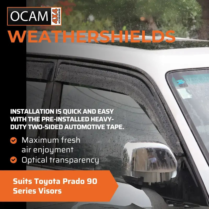 Bonnet Protector, Weathershields For Toyota Prado 90 Series Visors – additional photo