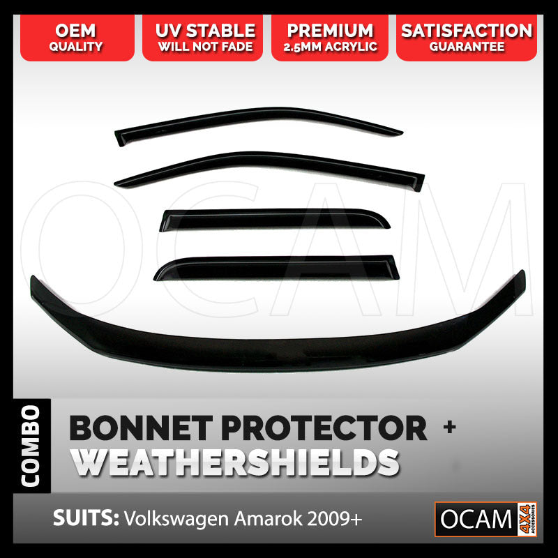 Bonnet Protector Weathershields for Volkswagen Amarok 2009-2022 Visors – additional photo