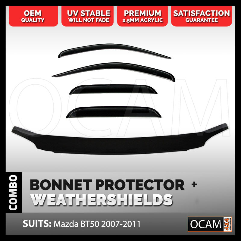 Bonnet Protector, Weathershields For Mazda BT50 2007-11 BT-50 Visors – additional photo
