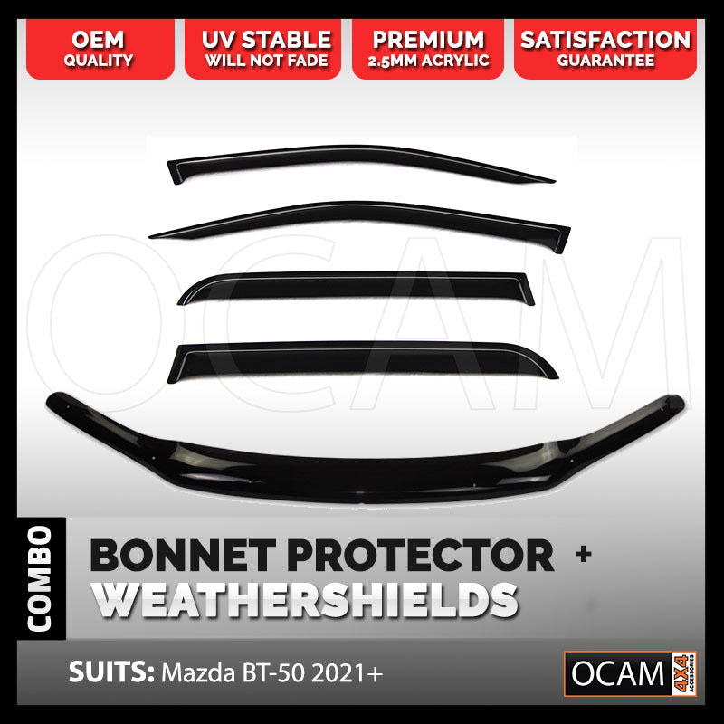 Bonnet Protector, Weathershields For Mazda BT50 09/2020+ BT-50 Visors – additional photo