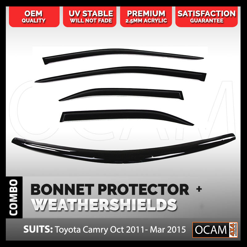 Bonnet Protector, Weathershields For Toyota Camry XV50 Oct 2011-Mar 2015 Visors – additional photo