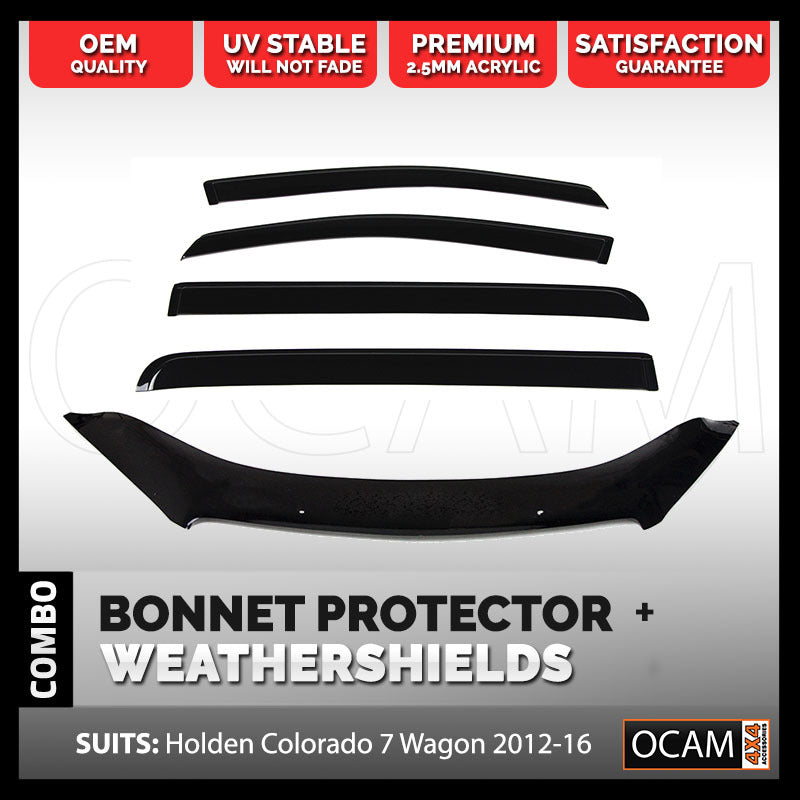 Bonnet Protector Weathershields For Holden Colorado 7 Wagon 2012-16 Visors – additional photo