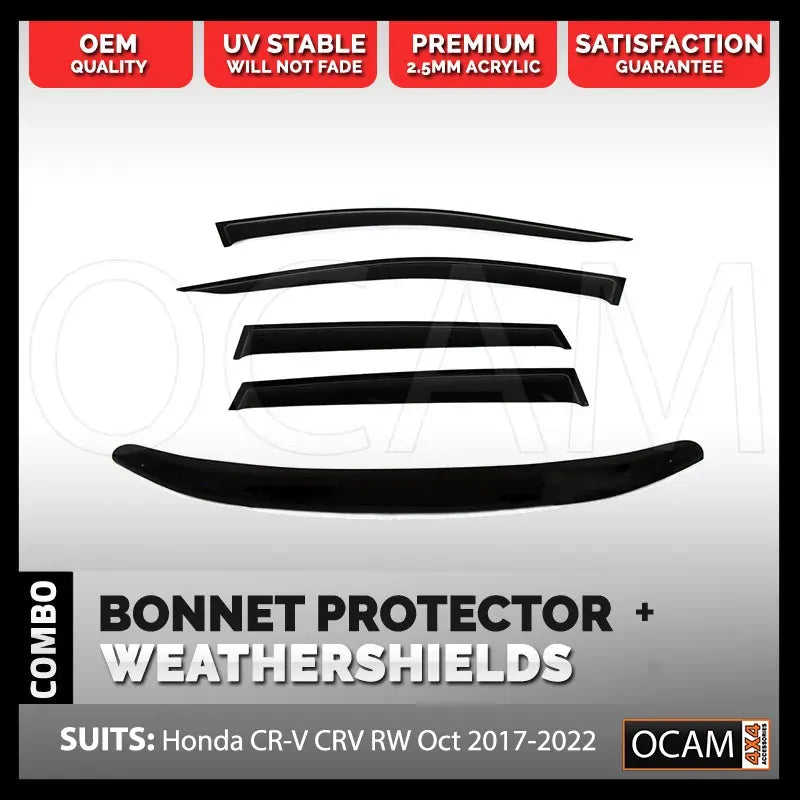 Bonnet Protector, Weathershields For Honda CR-V CRV RW Oct 2017-2022, Visors – additional photo