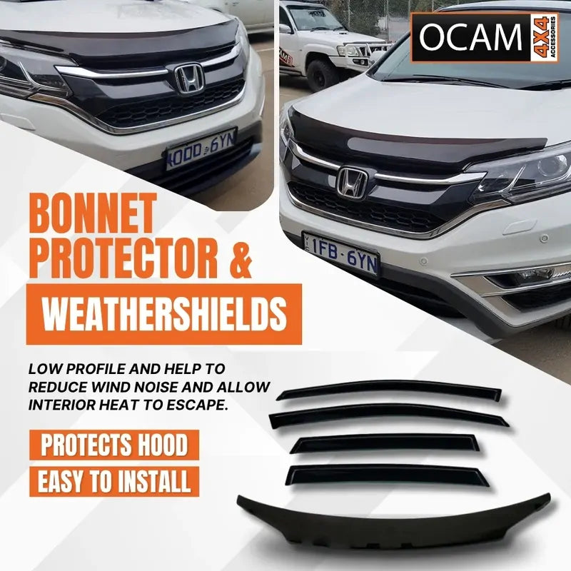 Bonnet Protector, Weathershields For Honda CR-V CRV RM 2012-Sept 17 Visors – additional photo