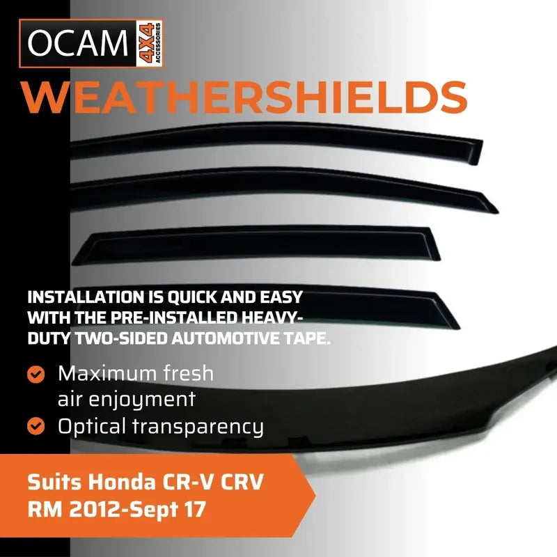 Bonnet Protector, Weathershields For Honda CR-V CRV RM 2012-Sept 17 Visors – additional photo