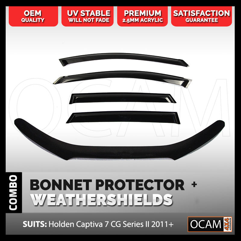Bonnet Protector, Weathershields For Holden Captiva 7 Series II 2011-18 CG – additional photo