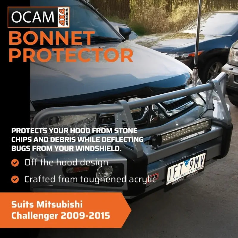 Bonnet Protector, Weathershields For Mitsubishi Challenger 2009-2015 Visors – additional photo
