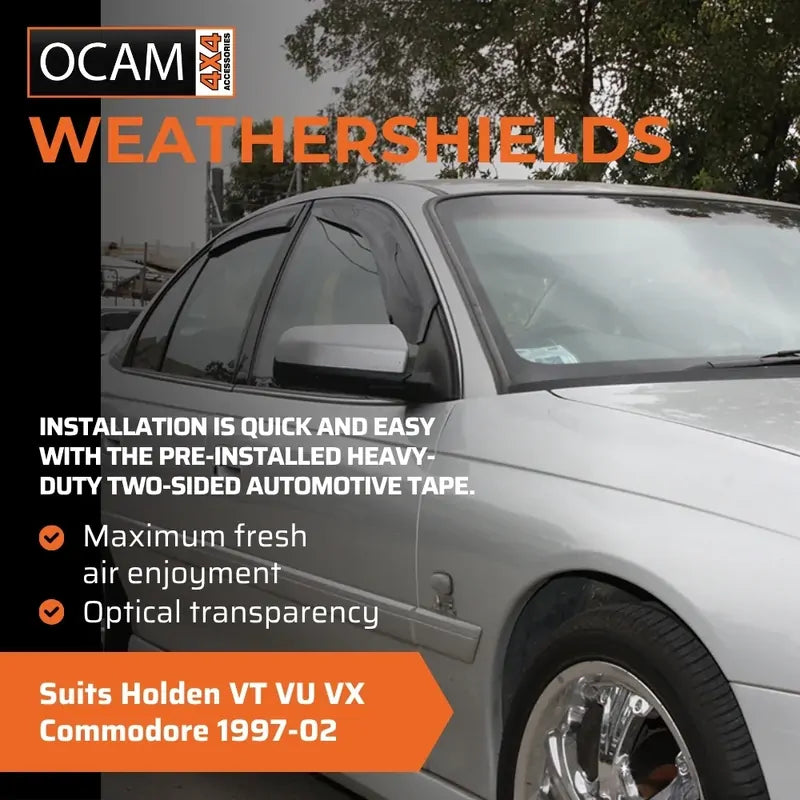 Bonnet Protector, Weathershields For Holden VT VU VX Commodore 1997-02 Tinted Guard – additional photo