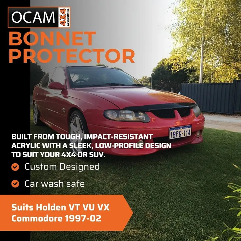 Bonnet Protector, Weathershields For Holden VT VU VX Commodore 1997-02 Tinted Guard – additional photo