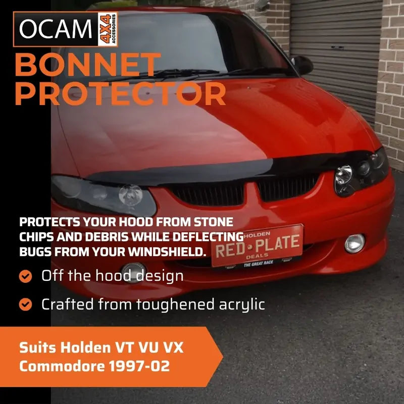 Bonnet Protector, Weathershields For Holden VT VU VX Commodore 1997-02 Tinted Guard – additional photo