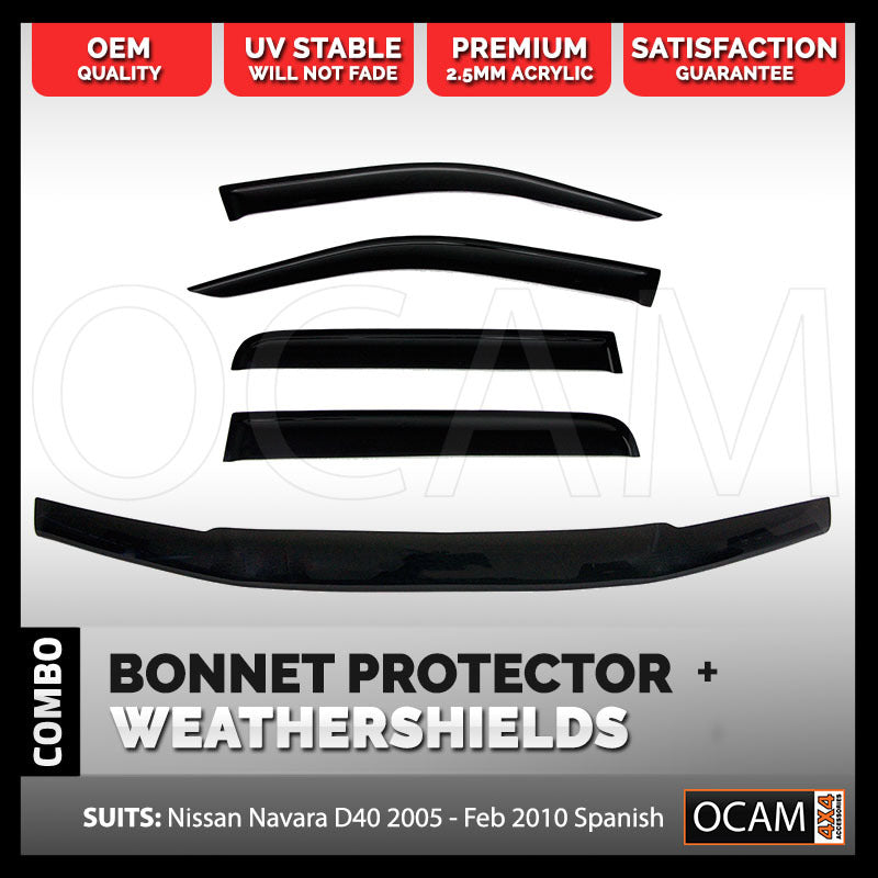 Bonnet Protector, Weathershields For Nissan Navara D40 2005-02/10 Spanish – additional photo