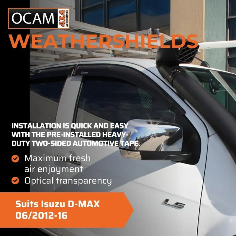 Bonnet Protector, Weathershields For Isuzu D-MAX 06/2012-16 DMAX Visors – additional photo