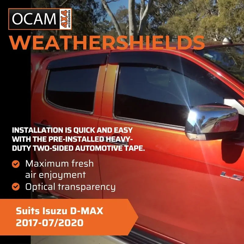 Bonnet Protector, Weathershields For Isuzu D-MAX 2017-07/2020 DMAX Visors – additional photo