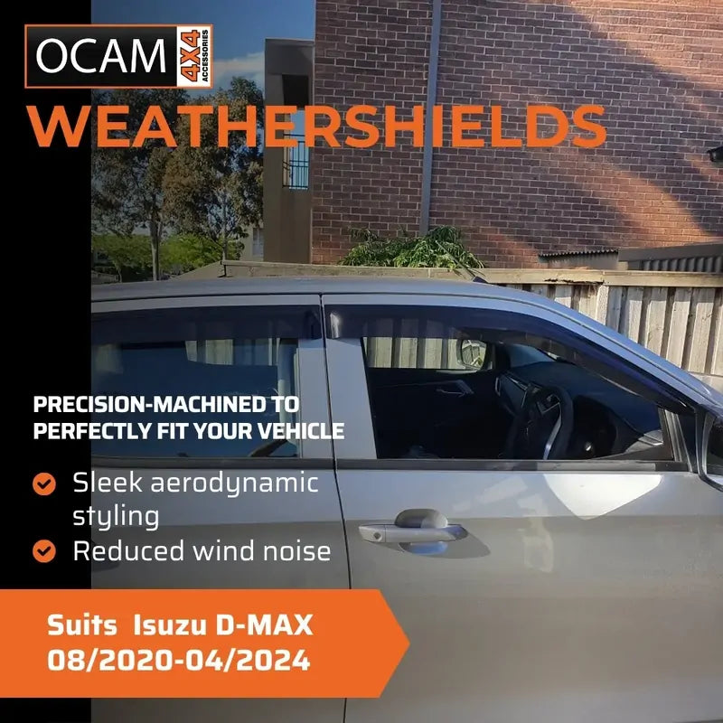 Bonnet Protector, Weathershields For Isuzu D-MAX 08/2020-04/2024 DMAX Visors – additional photo