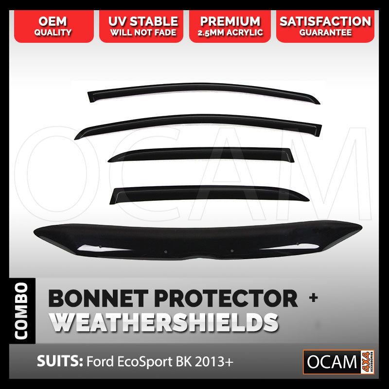 Bonnet Protector, Weathershields For Ford EcoSport BK 2013-16 Window Visors – additional photo